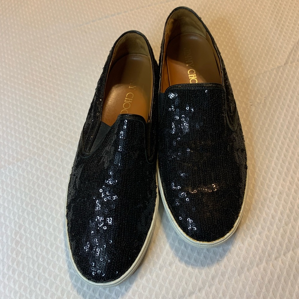 Jimmy Choo sequined sneakers!!